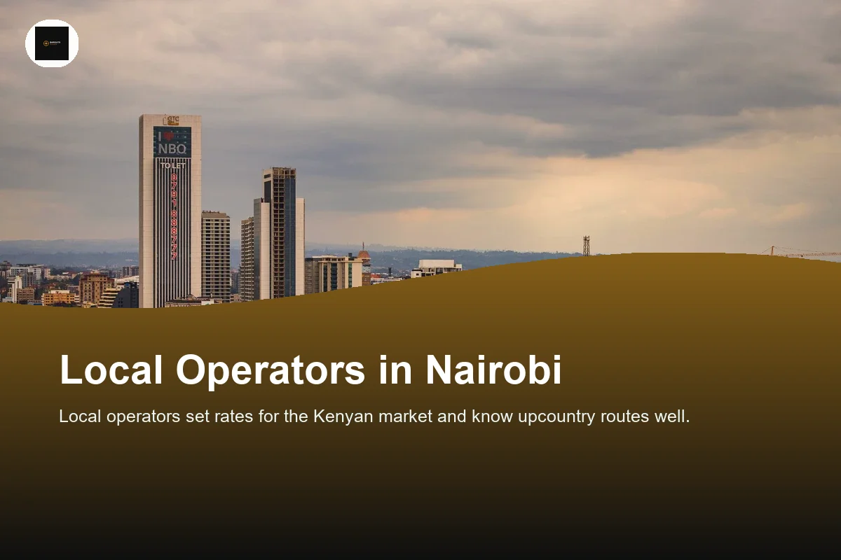 Aerial view of Nairobi's modern skyline and expressway under cloudy skies