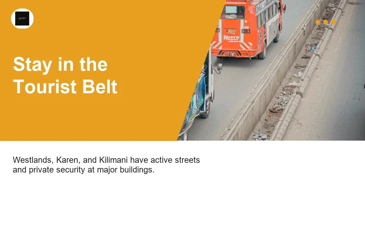 Aerial view of a bustling street in Nairobi featuring vehicles, pedestrians, and