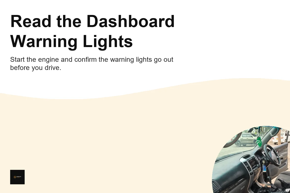 Dashboard and instrument panel of a black Toyota Prado TX